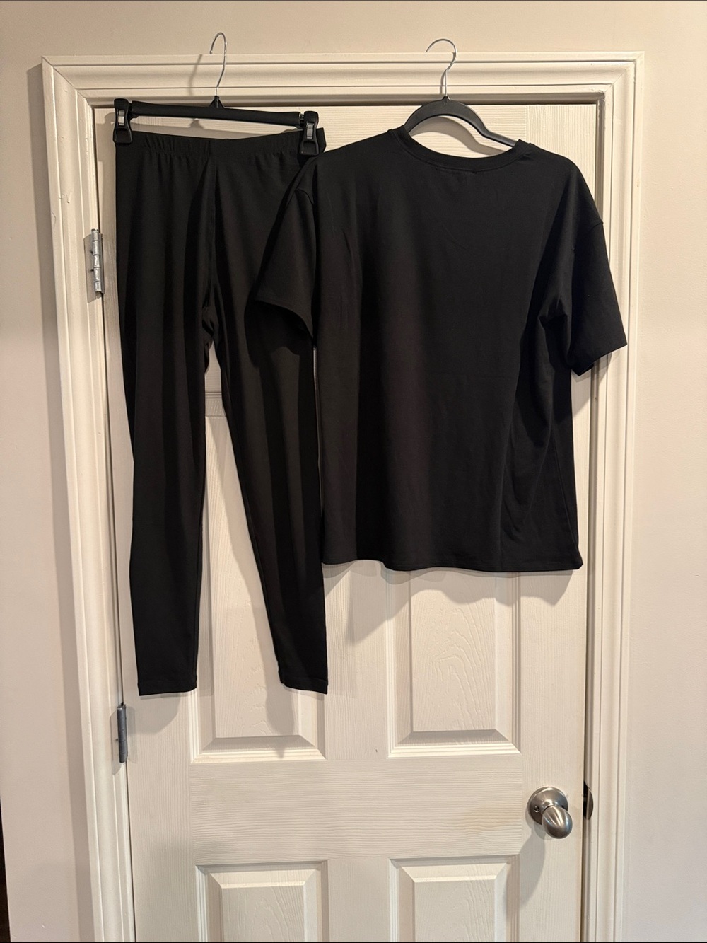 Zenana Outfitters Black Short-Sleeve Top & Leggings Set